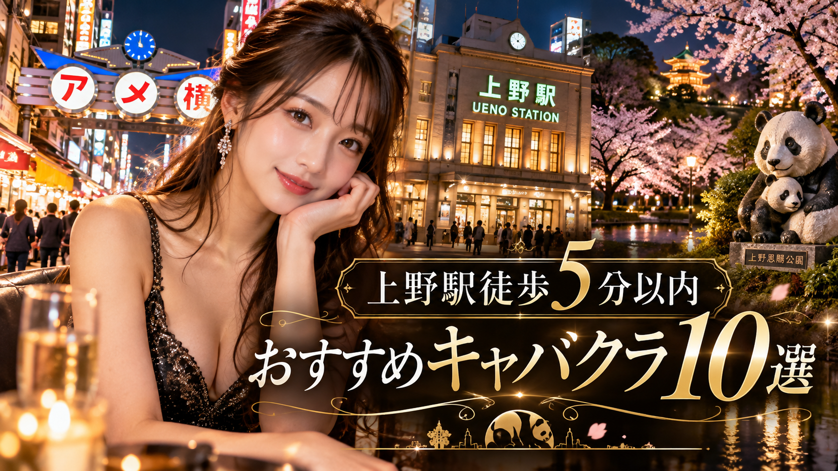 上野駅徒歩5分以内のおすすめキャバクラ10選｜料金・特徴・客層を徹底比較